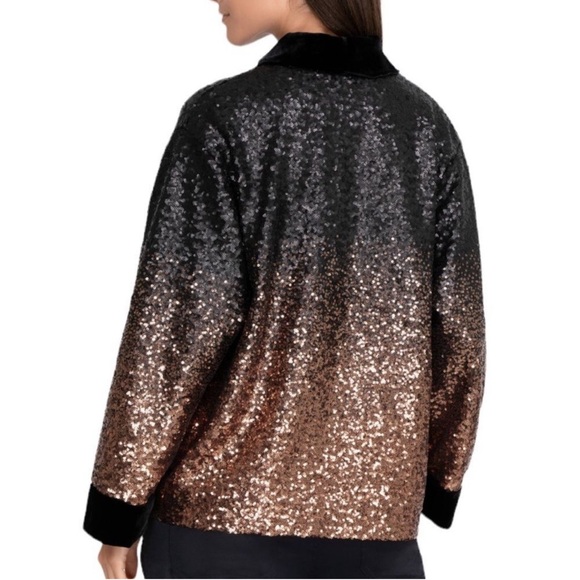 JOHNNY WAS SEQUIN DORIAN KIMONO AND SEQUIN GOLD JETT JOGGER SET. - Picture 6 of 16